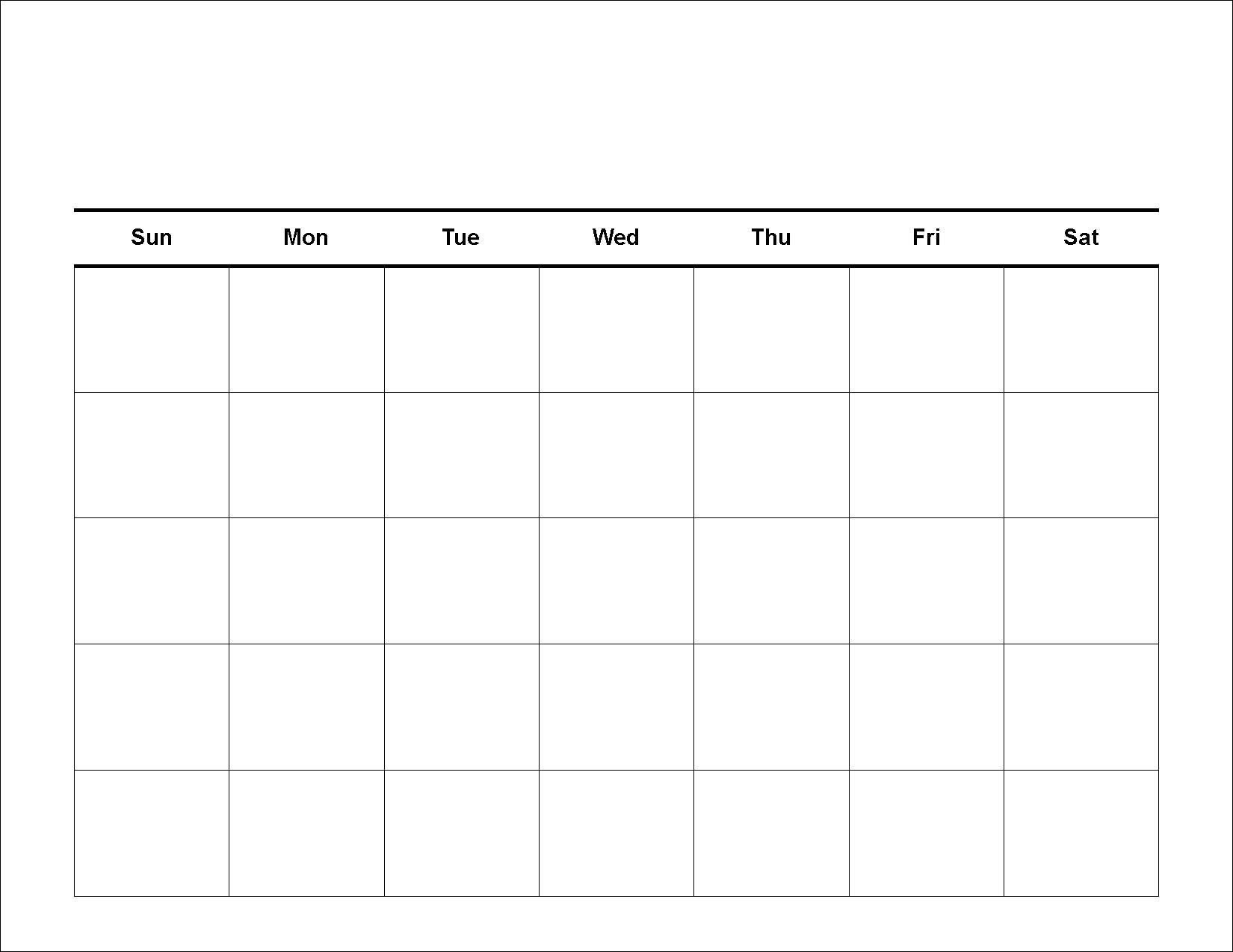 Blank 5 Day Week Calendar | Template Calendar Printable pertaining to 5 Day Week Calendar Printable