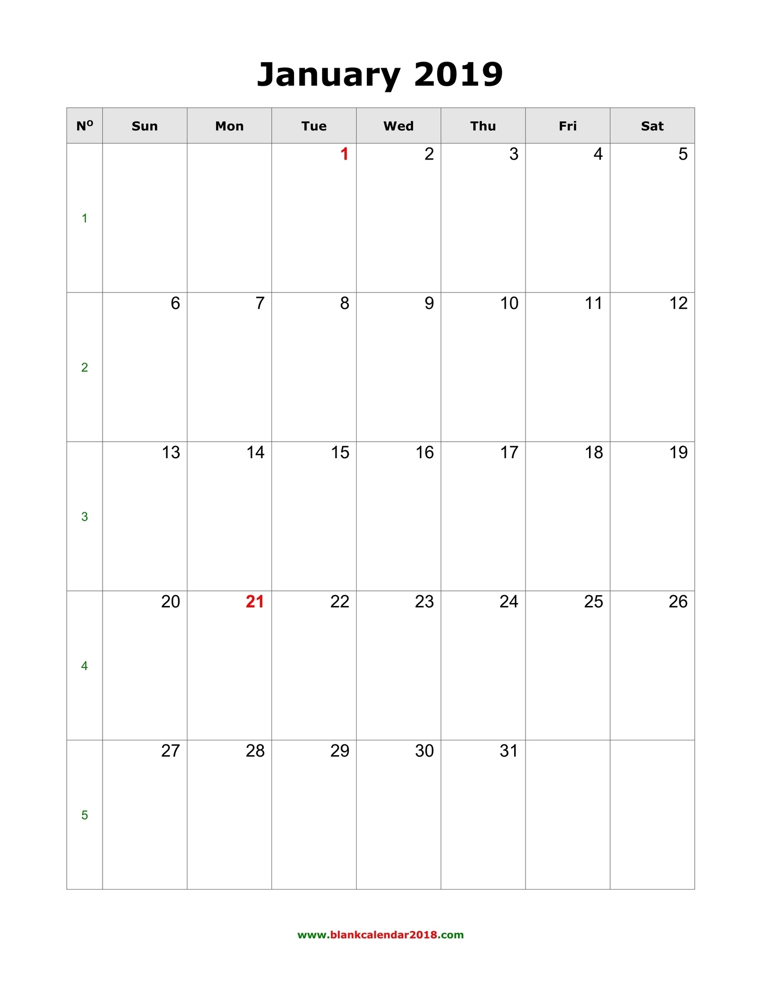 Blank Calendar 2019 pertaining to Monthly Calendar Templates Portrait Editable