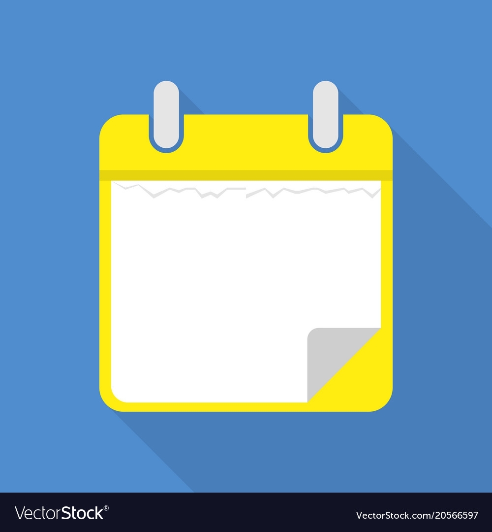 Blank Calendar Icon Flat Style Royalty Free Vector Image for Free Images Generic Calendar Icon