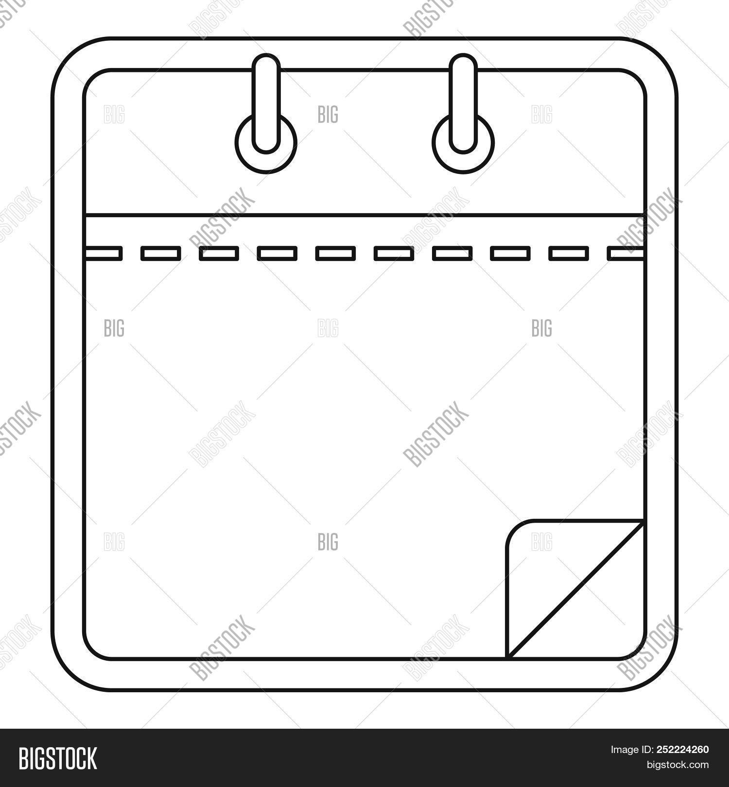 Blank Calendar Icon. Image &amp; Photo (Free Trial) | Bigstock regarding Free Images Generic Calendar Icon