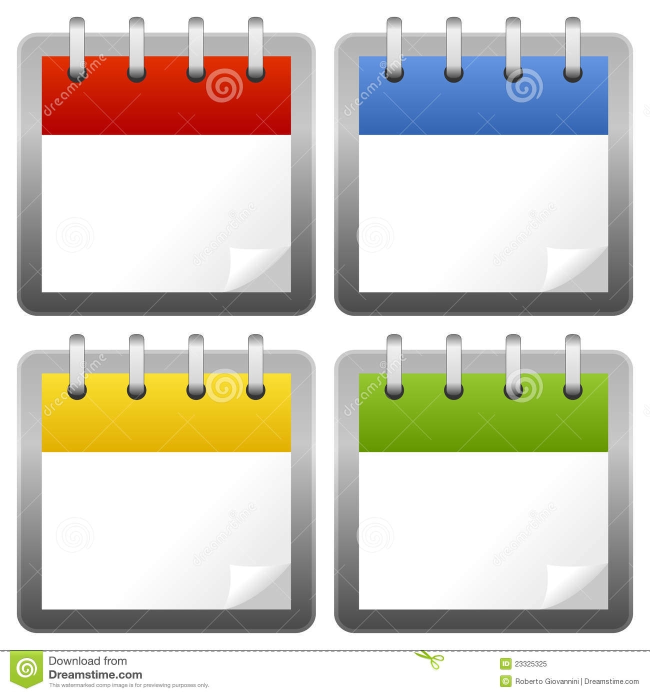 Blank Calendar Icons Set Stock Vector. Illustration Of Drawing regarding Free Images Generic Calendar Icon