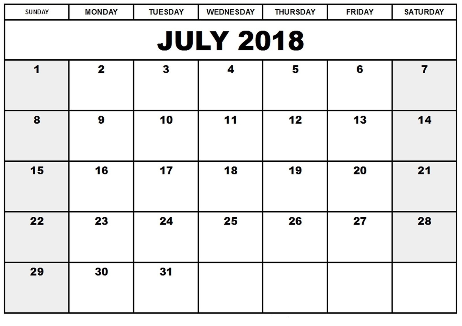 Blank July Calendar Day Slots | Template Calendar Printable pertaining to Blank July Calendar Day Slots