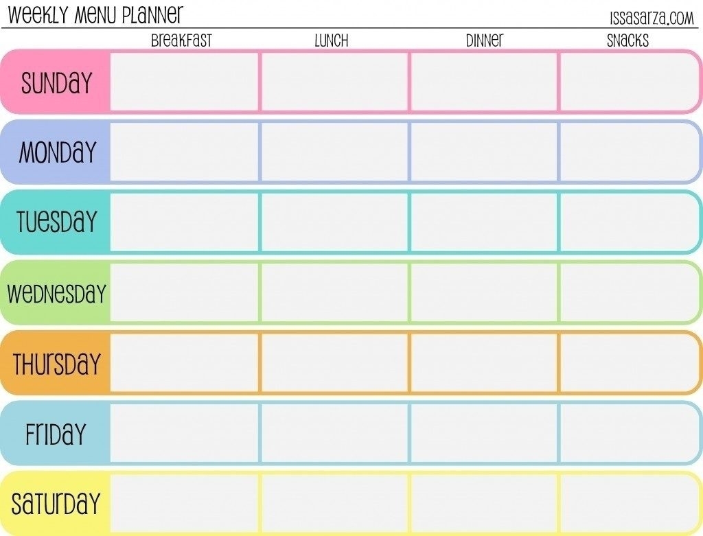 Blank Weekly Calendar Print Outs Template Free Schedule Printable within Blank Weekly Calendar Template Free