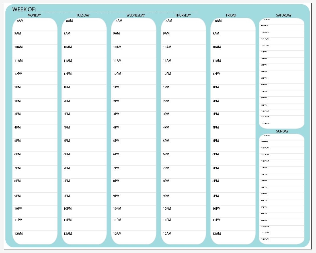 weekly calendar with quarter time slots calendar