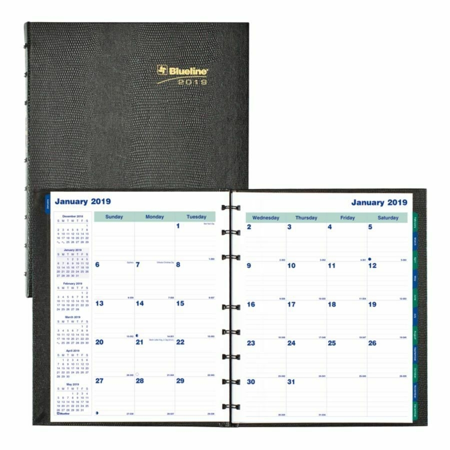 Blueline Miraclebind Coilpro Monthly Planner, 9 1/4&quot; X 7 1/4&quot;, Aug within 4 X 4 Monthly Planner