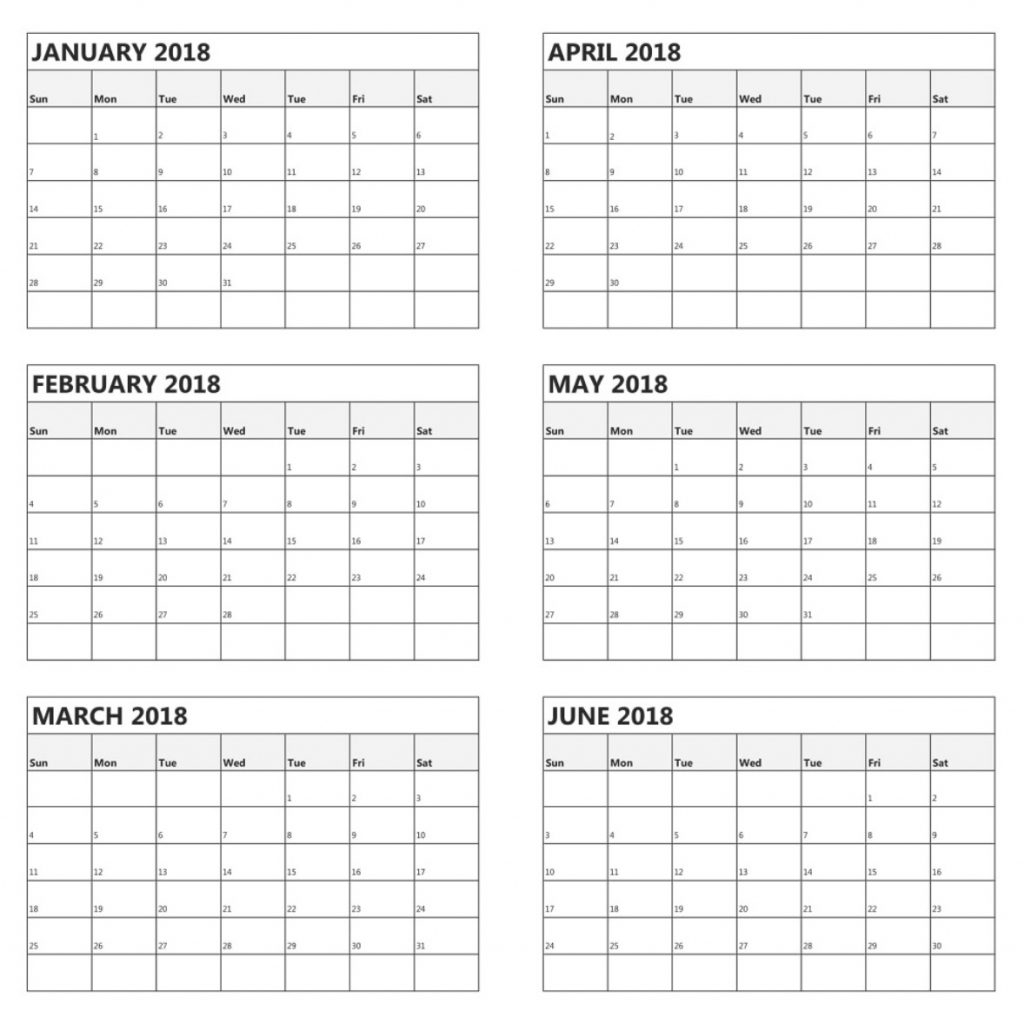 Calendar 6 Months Per Page | Calendar Image 2019 intended for Printable Calendar 6 Months Per Page