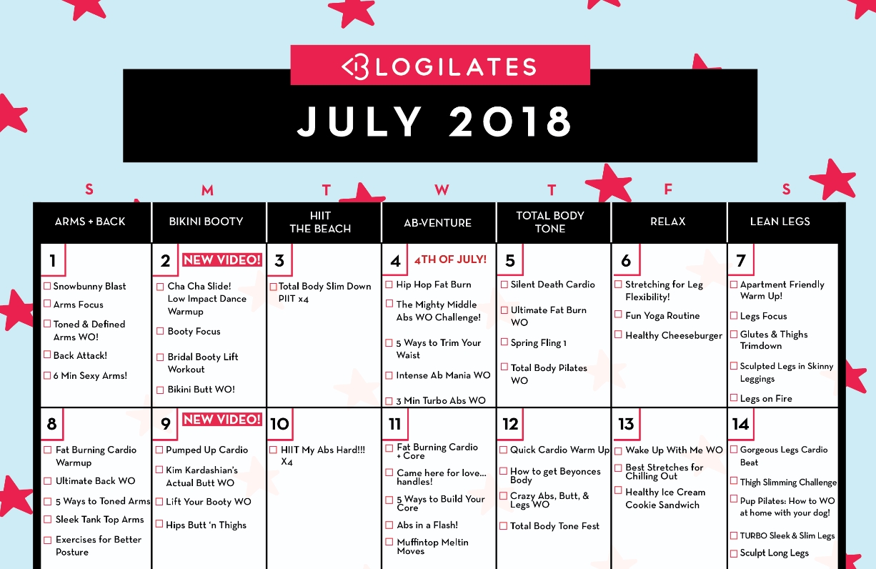 Calendar Archives – Page 2 Of 8 – Blogilates throughout Hip Hop Abs Month 2 Calendar
