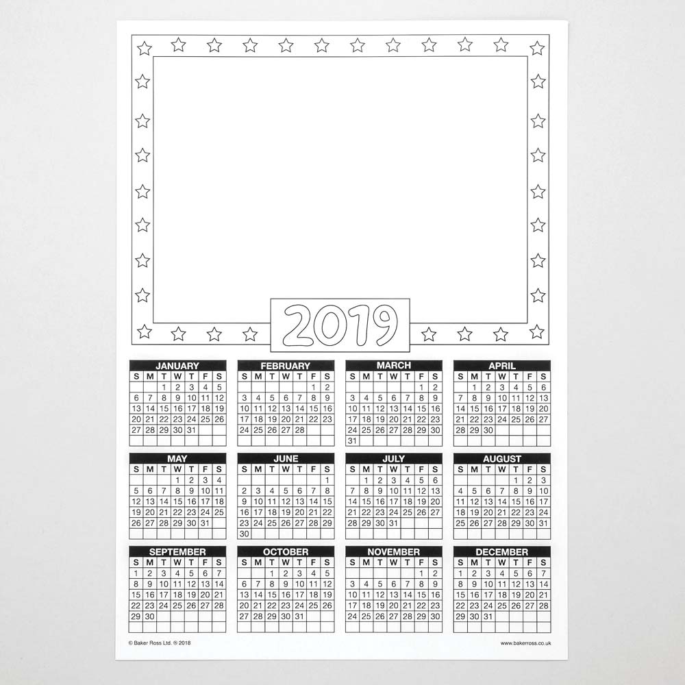 Calendar Blanks 2019 - Baker Ross for Football Theme Blank Dates Calendar