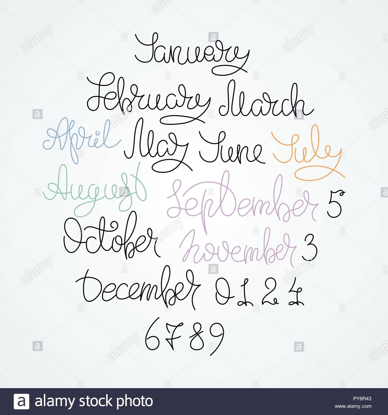 Calendar Collection Of Months And Numbers For All Year, Week with regard to Calendar With The Months Number