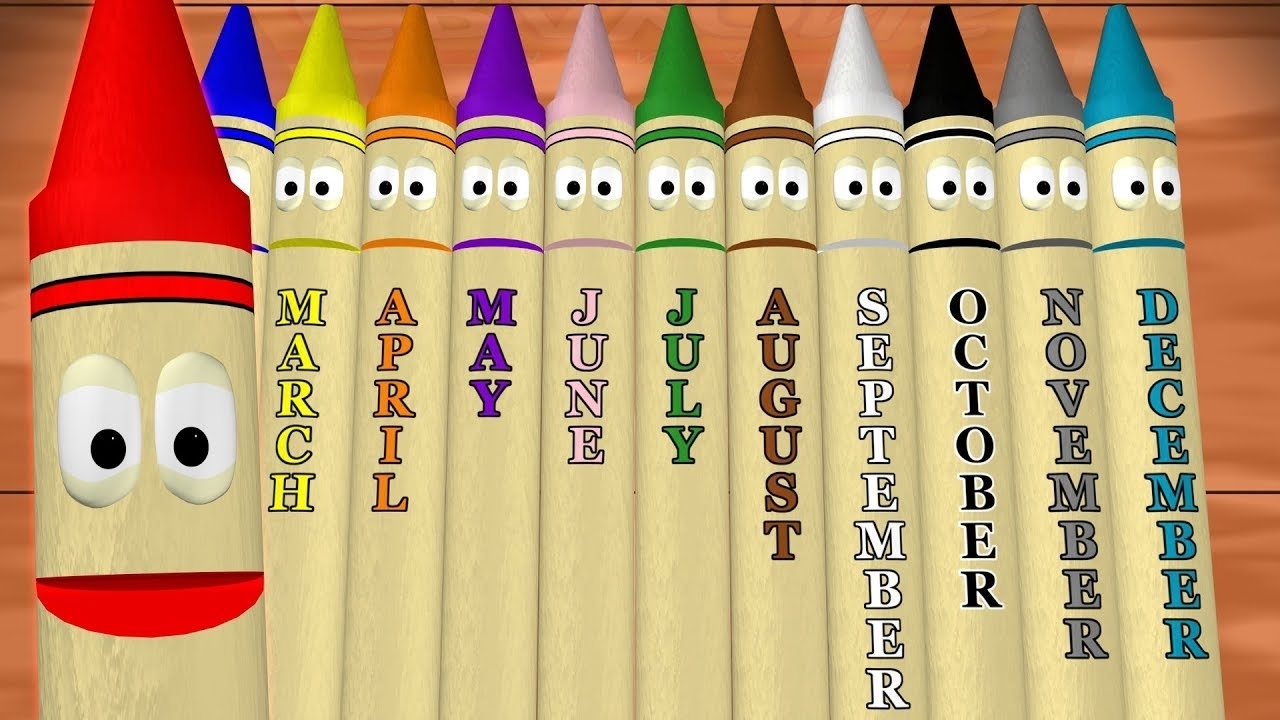 Calendar Crayons Teach Months Of The Year - Youtube regarding Calendar Months Of The Year