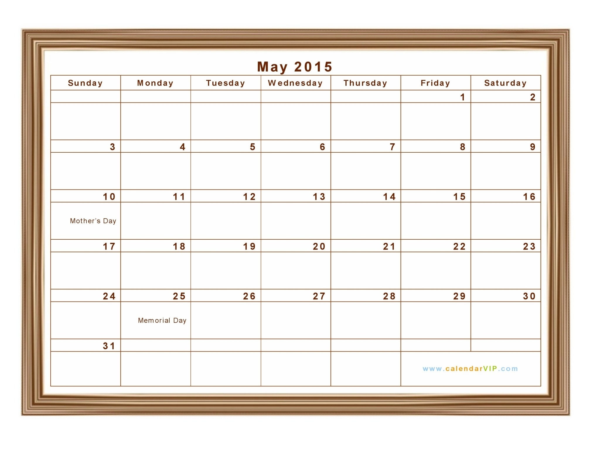 Calendar Doc May 2015 | Custom Calendar Usa throughout Blank Time And Date Calendar