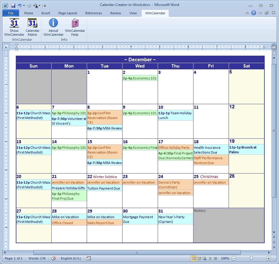 calendar events excel 2013 free download