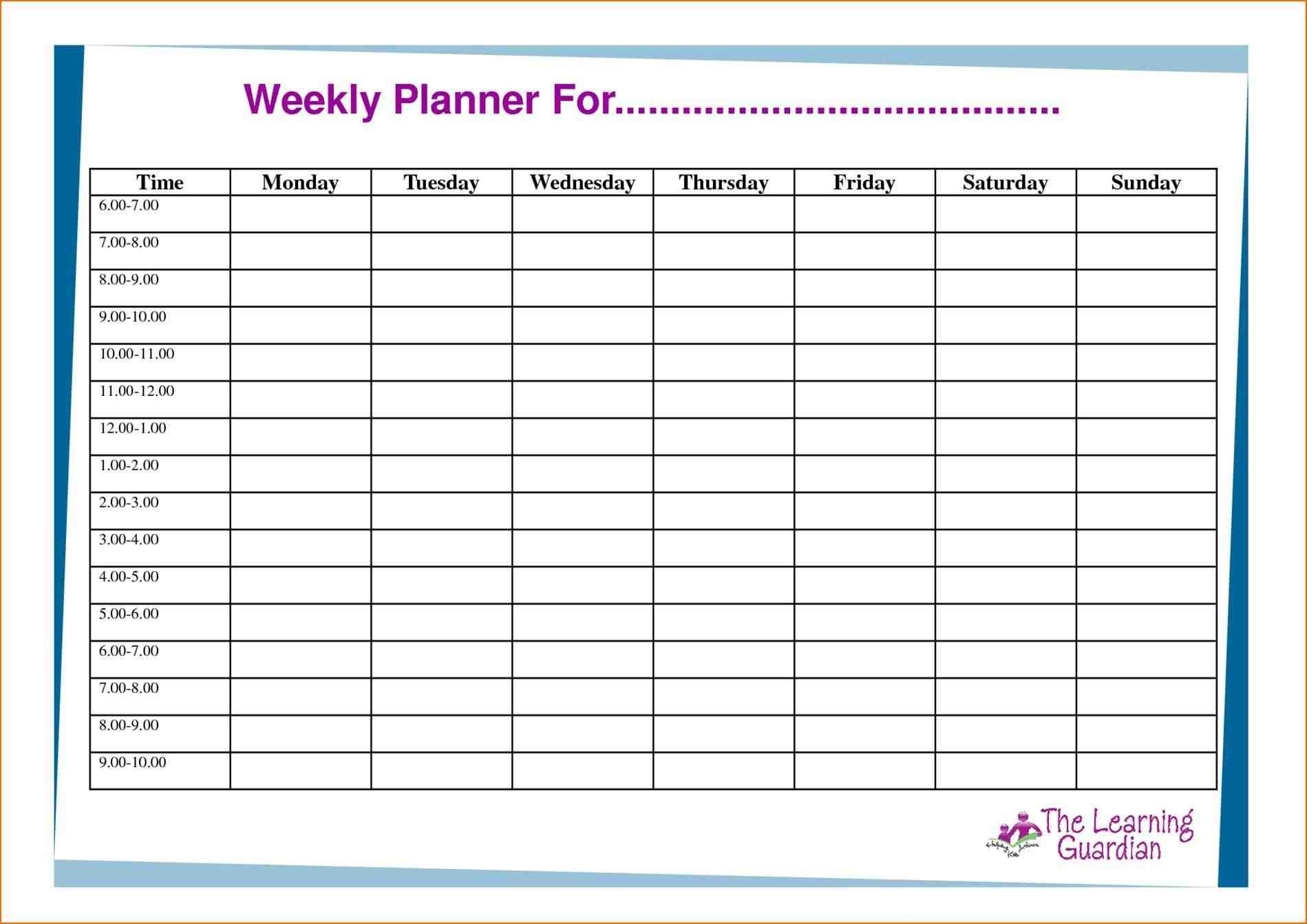 Calendar Planner Template Weekly Schedule And Task Planner Calendar within Weekly Planner Template For Students