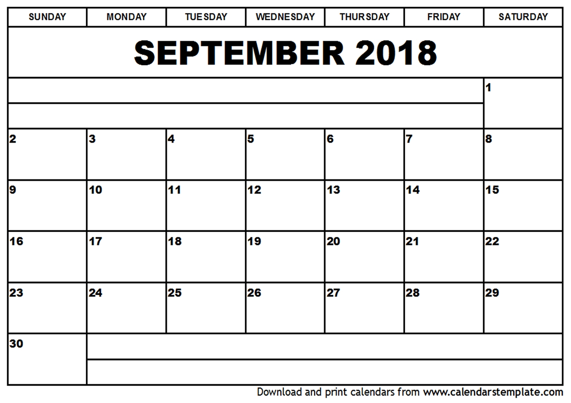 Calendar September 2018 Printable - Printable Calendar &amp; Birthday Cards pertaining to Print Calendar Month Of September