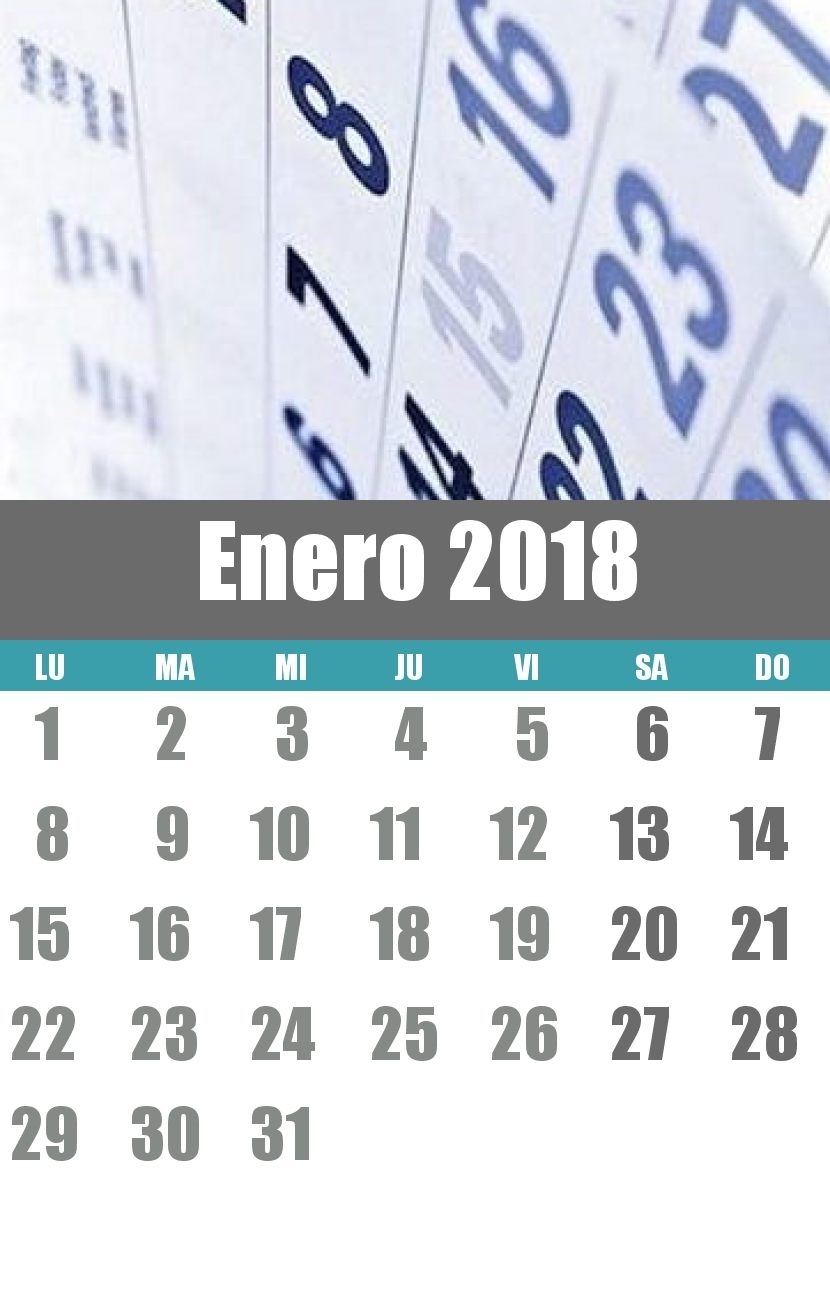 Calendario Laboral 2018, Más De 200 Plantillas Para Imprimir Y Descargar in Imagen De Tachar Dias En Almanaque