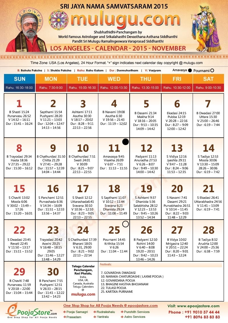 Hindu Calender Of March 1988