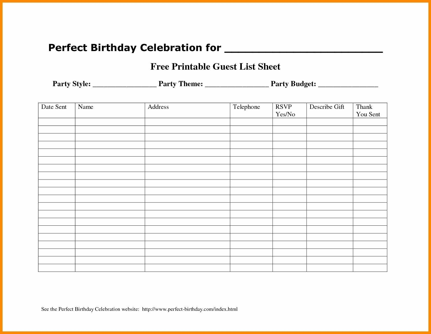 Checklist Template Samples Ty Planning Word Childrens Birthday throughout Event Guest List Template Excel