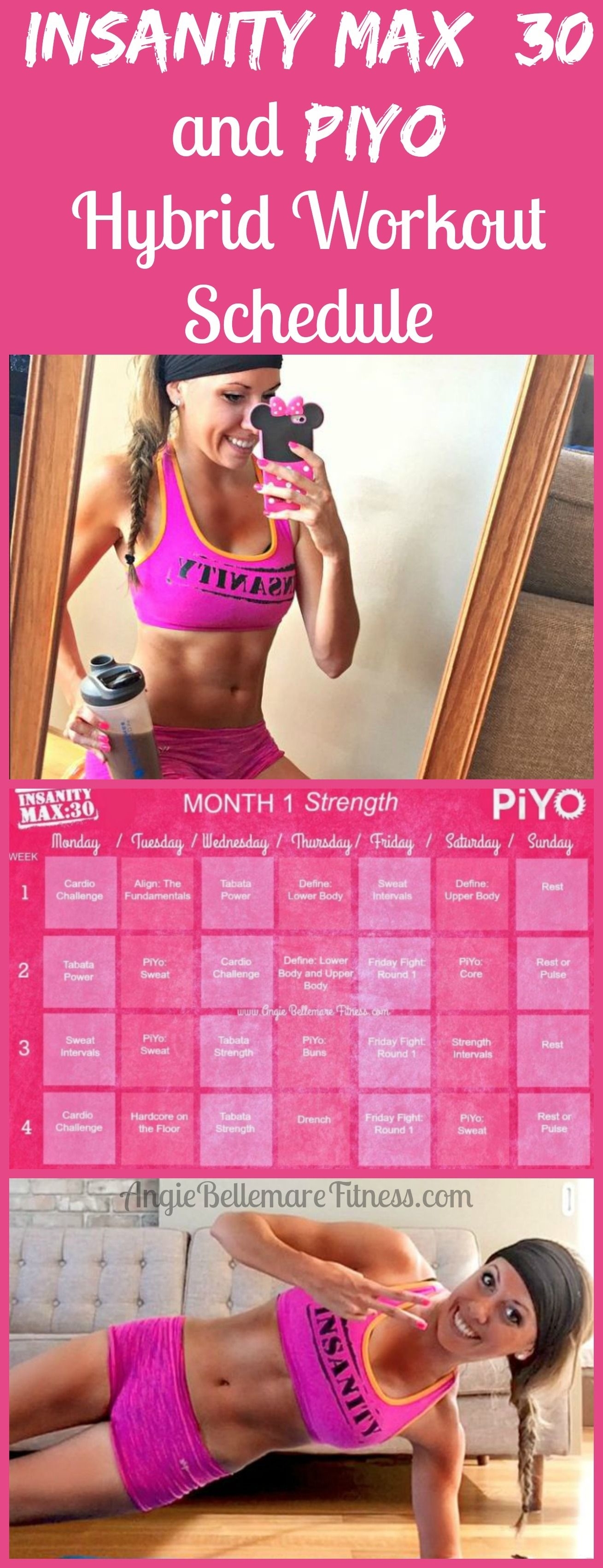 Click The Pin To See My Hybrid Calendar Of Two Of My Favorite with regard to Insanity Max 30/piyo Hybrid Calendar