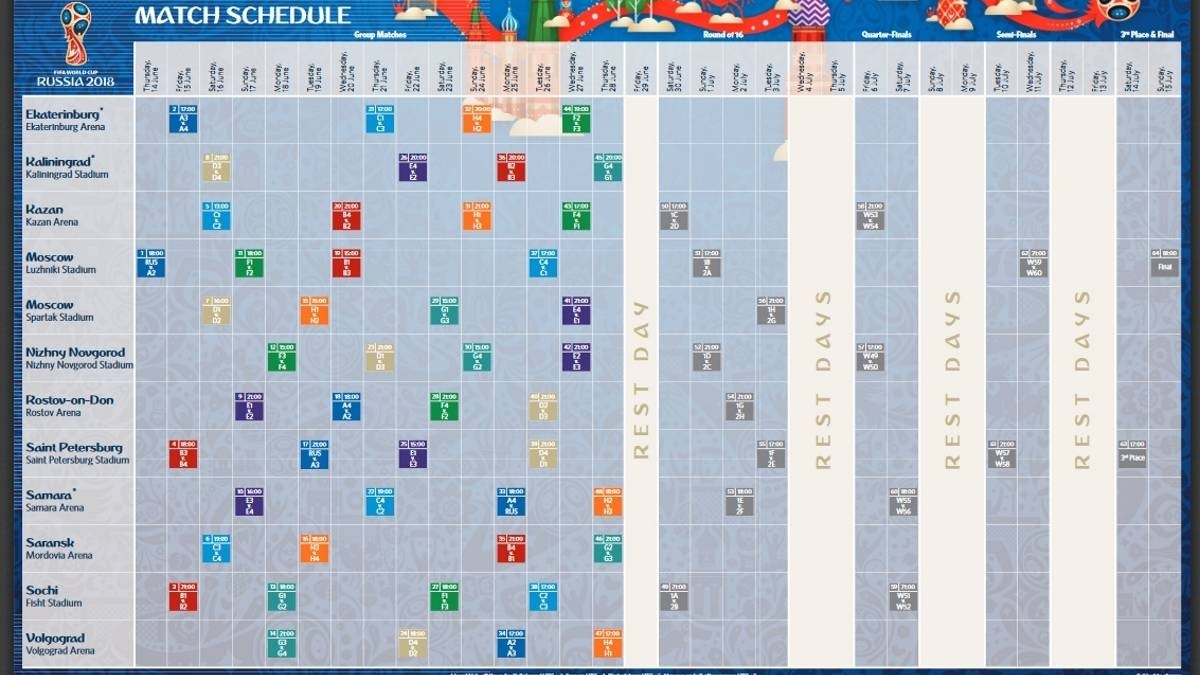 Consulta El Calendario Del Mundial De Rusia 2018 - As in Calendario 2006 Para Imprimir Espaa