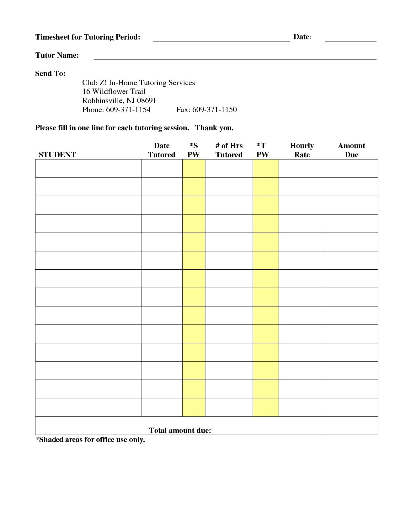 Cool Tutoring Invoice Template Top Invoice Templates Tutoring for Tutoring Template To Fill Out Weekly