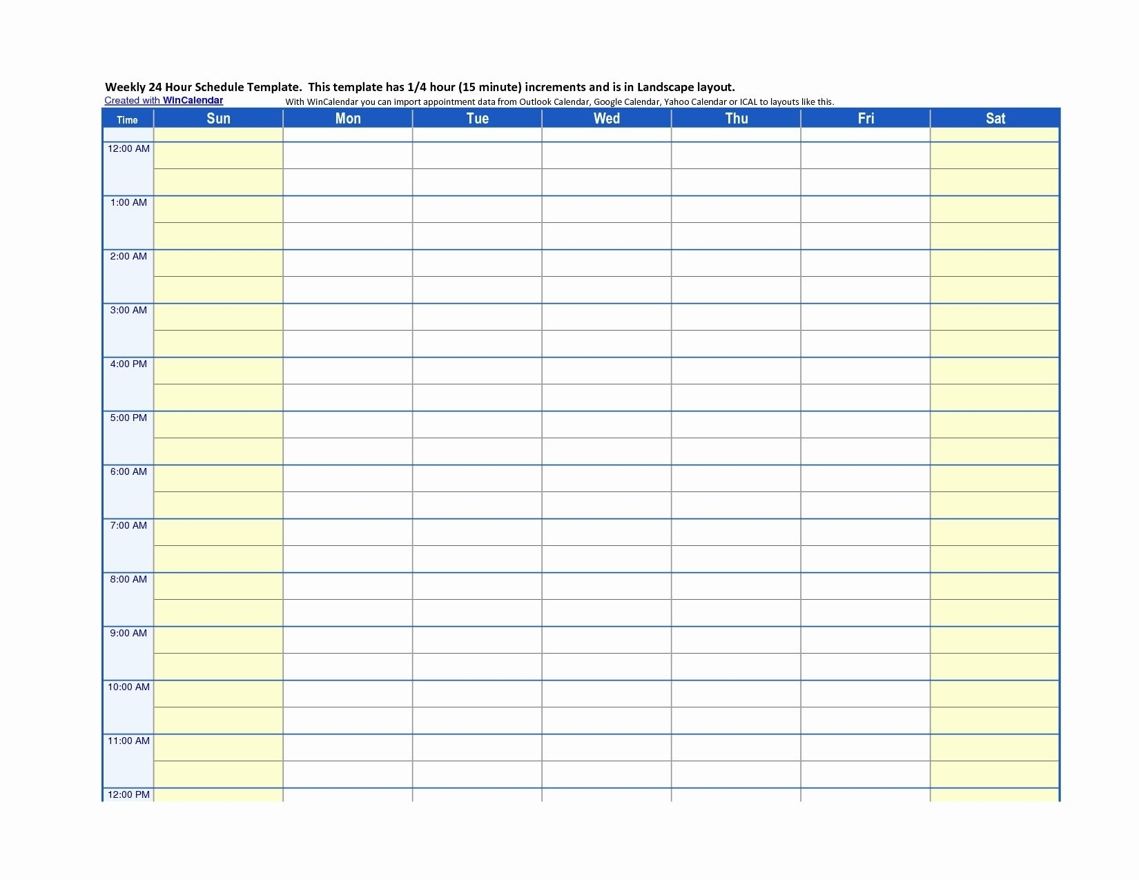 Daily Planner With Time Slots