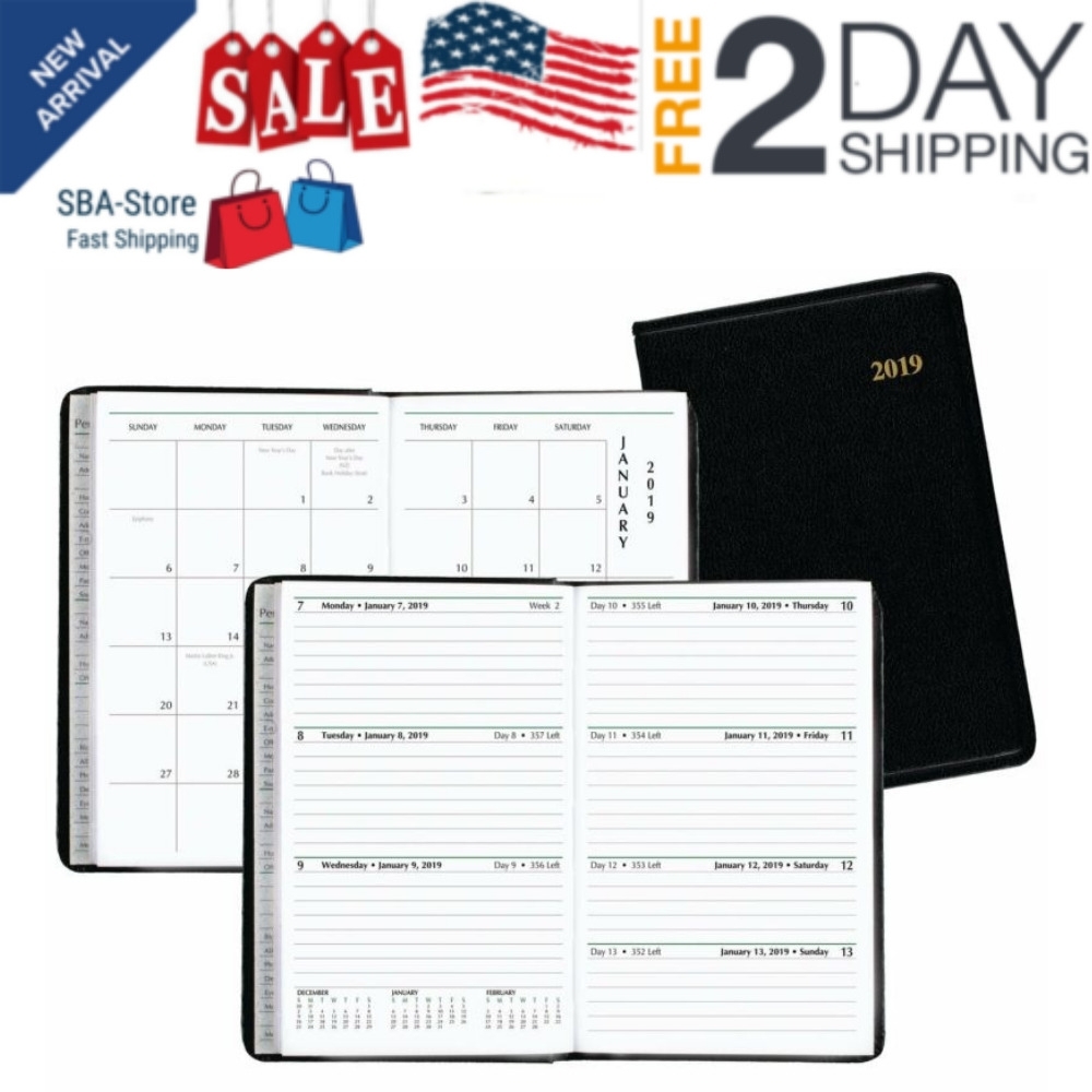 Day-Timer 2019 Weekly &amp; Monthly Planner 2-3/4&quot; X 4-1/2&quot;pocket with 4 X 4 Monthly Planner