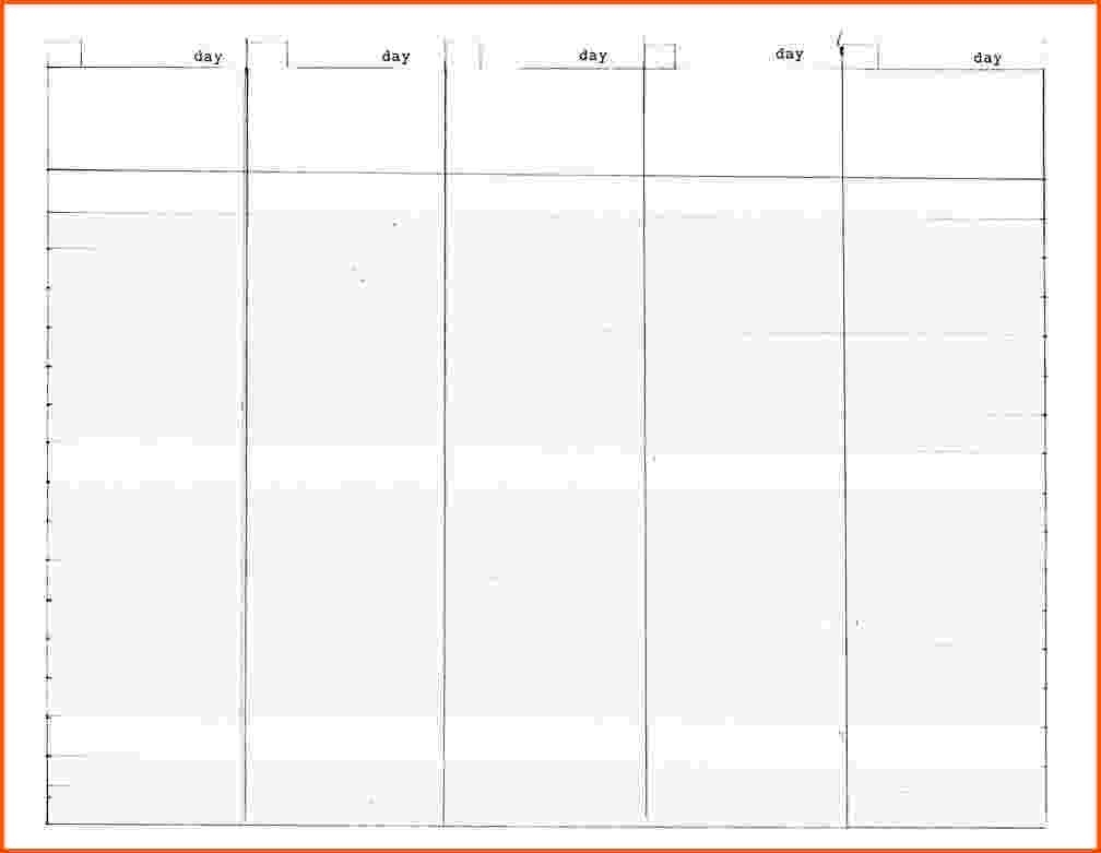 Day Weekly Dar Template Free Schedule Templates For Word And Blank throughout Free 5 Day Calendar Template