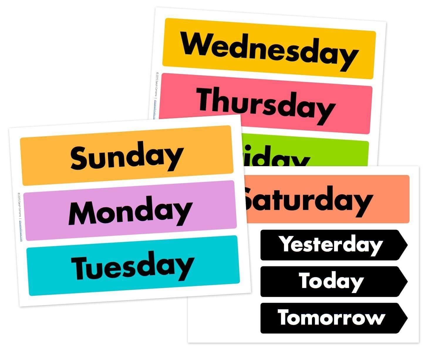 Days Of The Week Printable Free | Free Calendar Cards And Monthly with Days Of The Week Printable Calendar