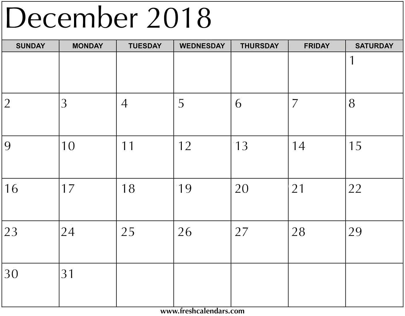 December 2018 Calendar Printable - Fresh Calendars with Free Calendar Templates For The Blind