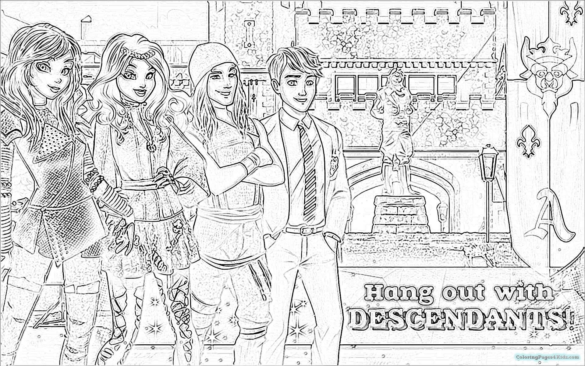 Descendants 2 Coloring Pages | Fun Time intended for Free Printables Of Descesdants 2