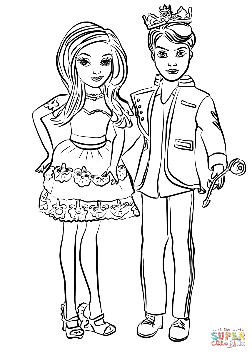 Descendants Ben And Mal Coloring Page | Free Printable Coloring Pages intended for Free Printables Of Descesdants 2