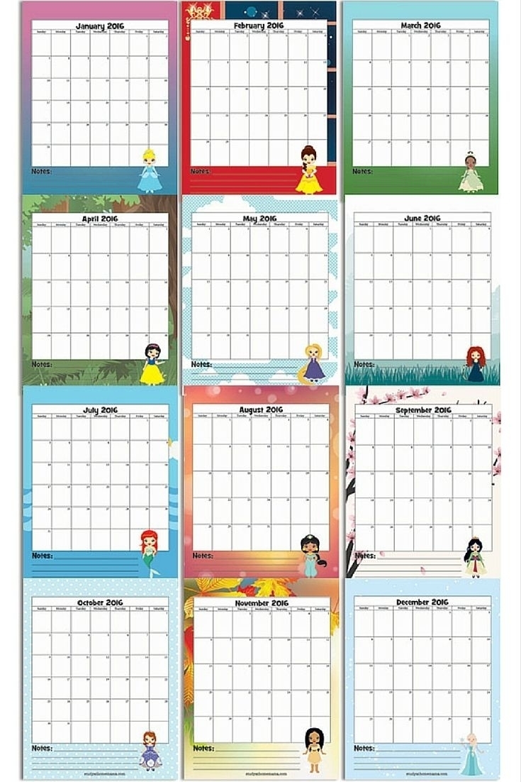 Disney Free Printable Monthly Calendar | Template Calendar Printable with Disney Free Printable Monthly Calendar