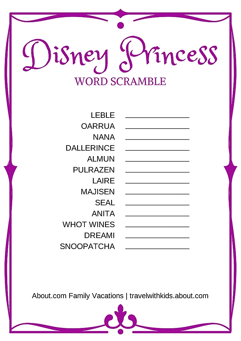 Disney Princess Word Search Printable | Template Calendar Printable for Disney Princess Word Search Printable