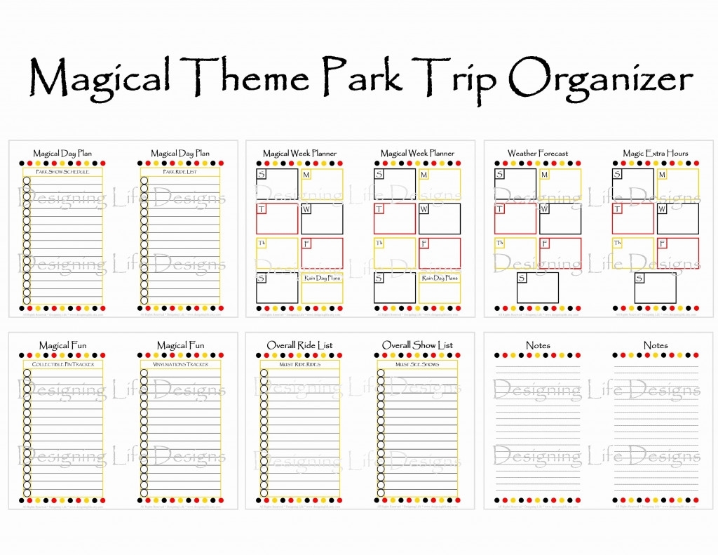 Disney World Vacation Planner Template Fresh Planning Trip with regard to Disney World Printable Planning Sheets