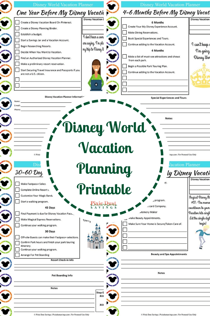 Disney World Vacation Planning Guide + Free Disney Planning Printables | pertaining to Disney World Printable Planning Sheets