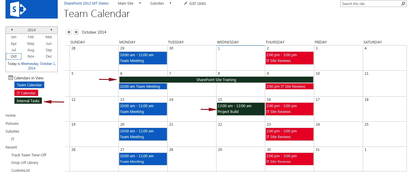 Display A Task List On A Master Calendar inside How To Display Image Of Sharepoint Calendar
