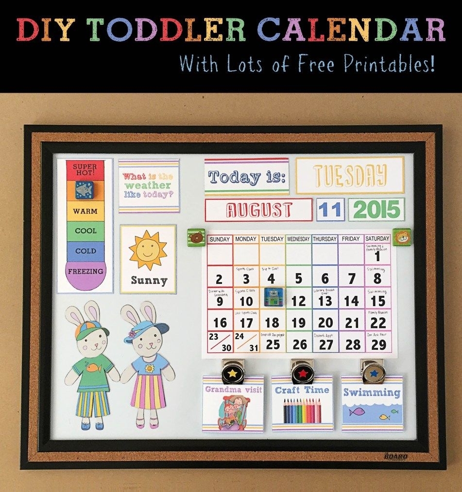 Diy Toddler Calender - Magnet Board - Lots Of Free Printables for Birthday Calendar Montessori For Print