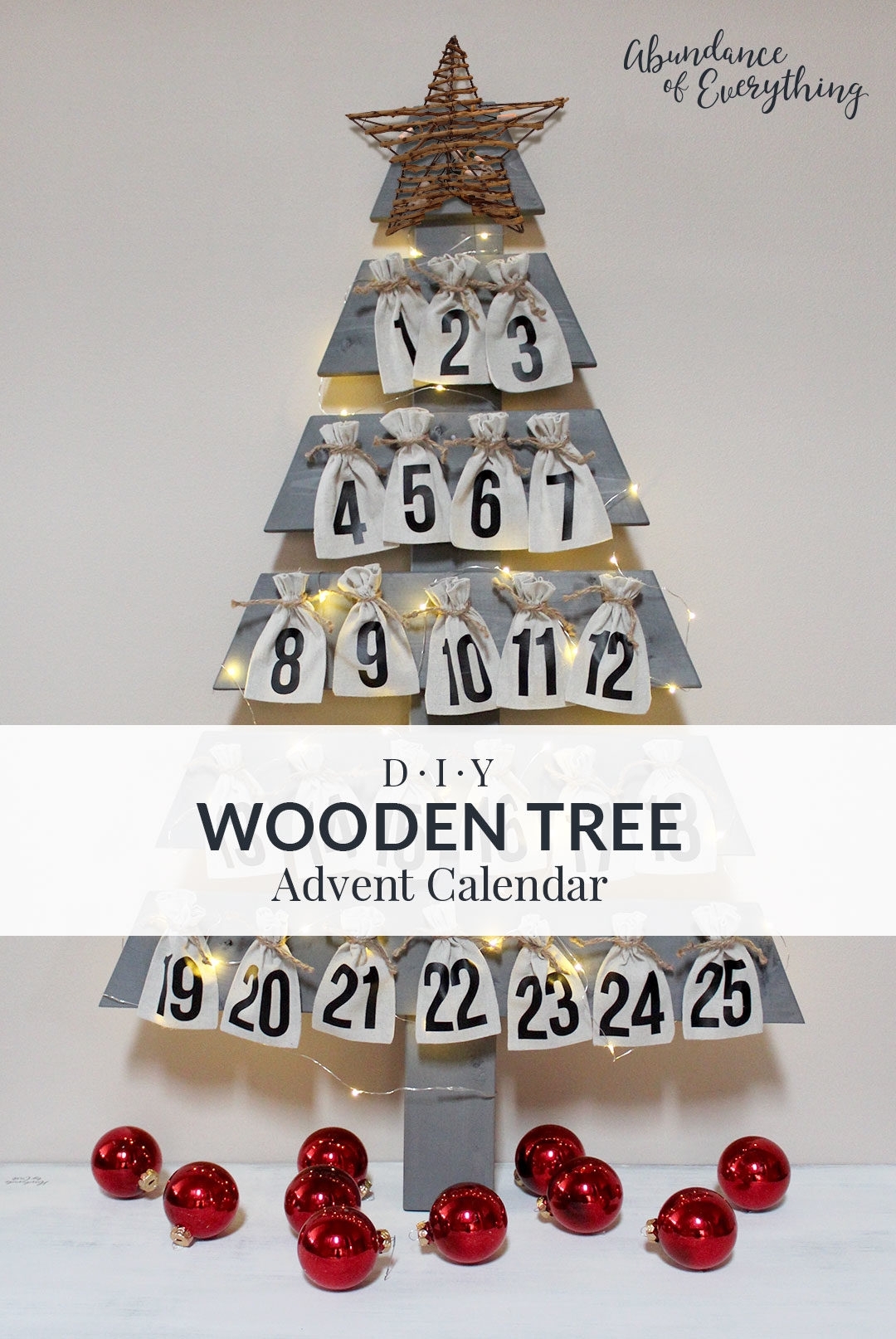 Diy Wooden Tree Advent Calendar - Abundance Of Everything in Create An Advent Calender Wooden