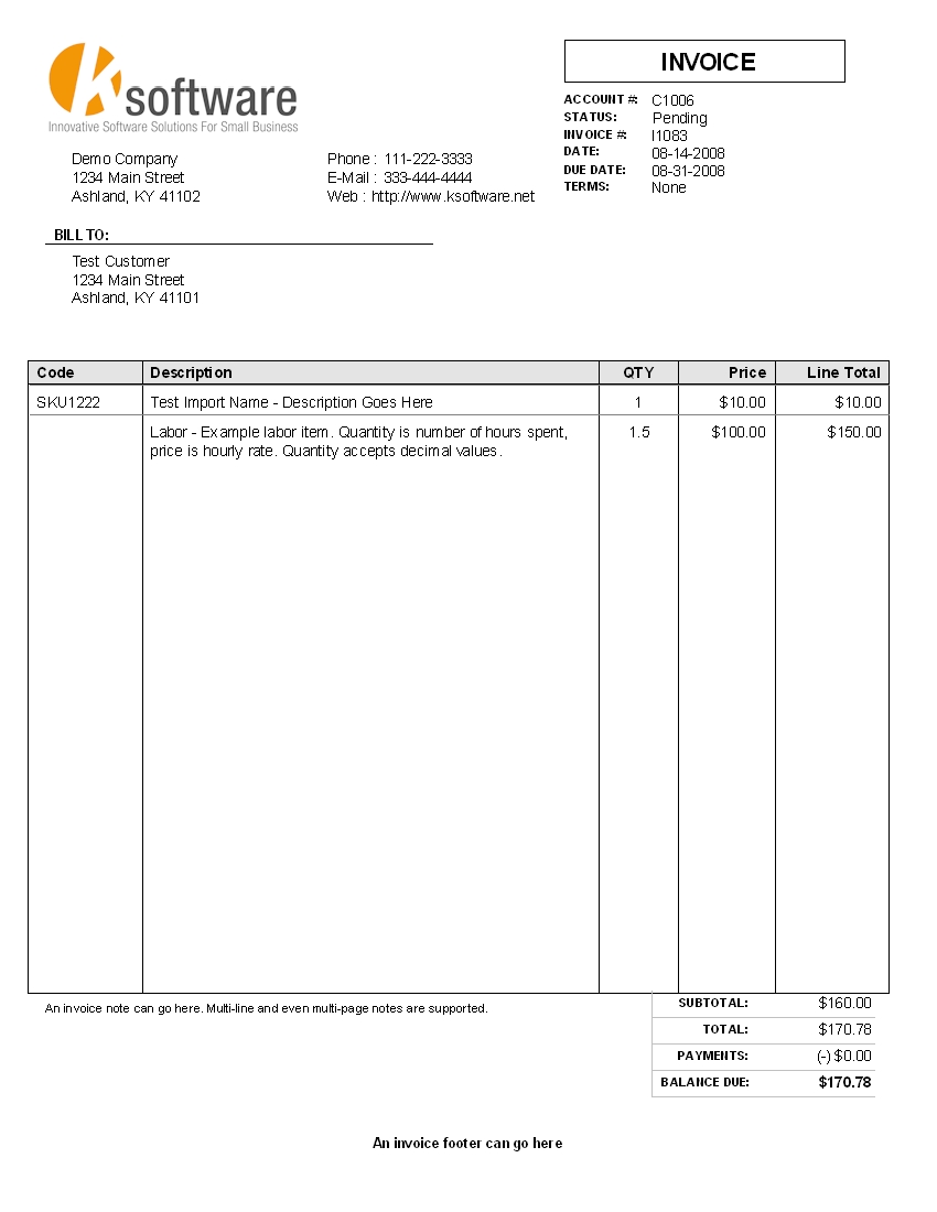 Doc How Write Bill For Services Rendered Free Example Invoice Excel regarding Layout Sheet For Bill Paying