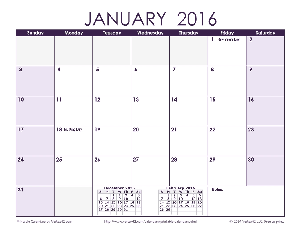 Download A Free 2016 Monthly Calendar - Purple From Vertex42 intended for Editable 2015 Monthly Calendar Printable