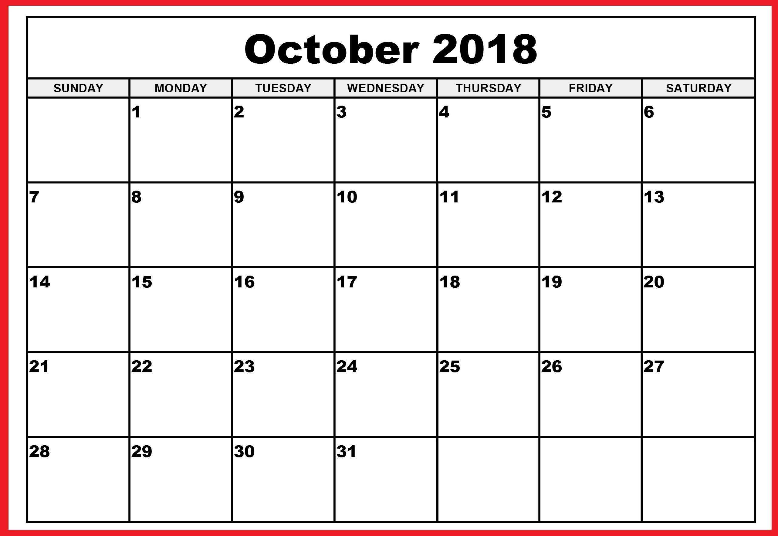 Download October &amp; November &amp; December 2018 Printable Calendar regarding Print Calendar For October November December