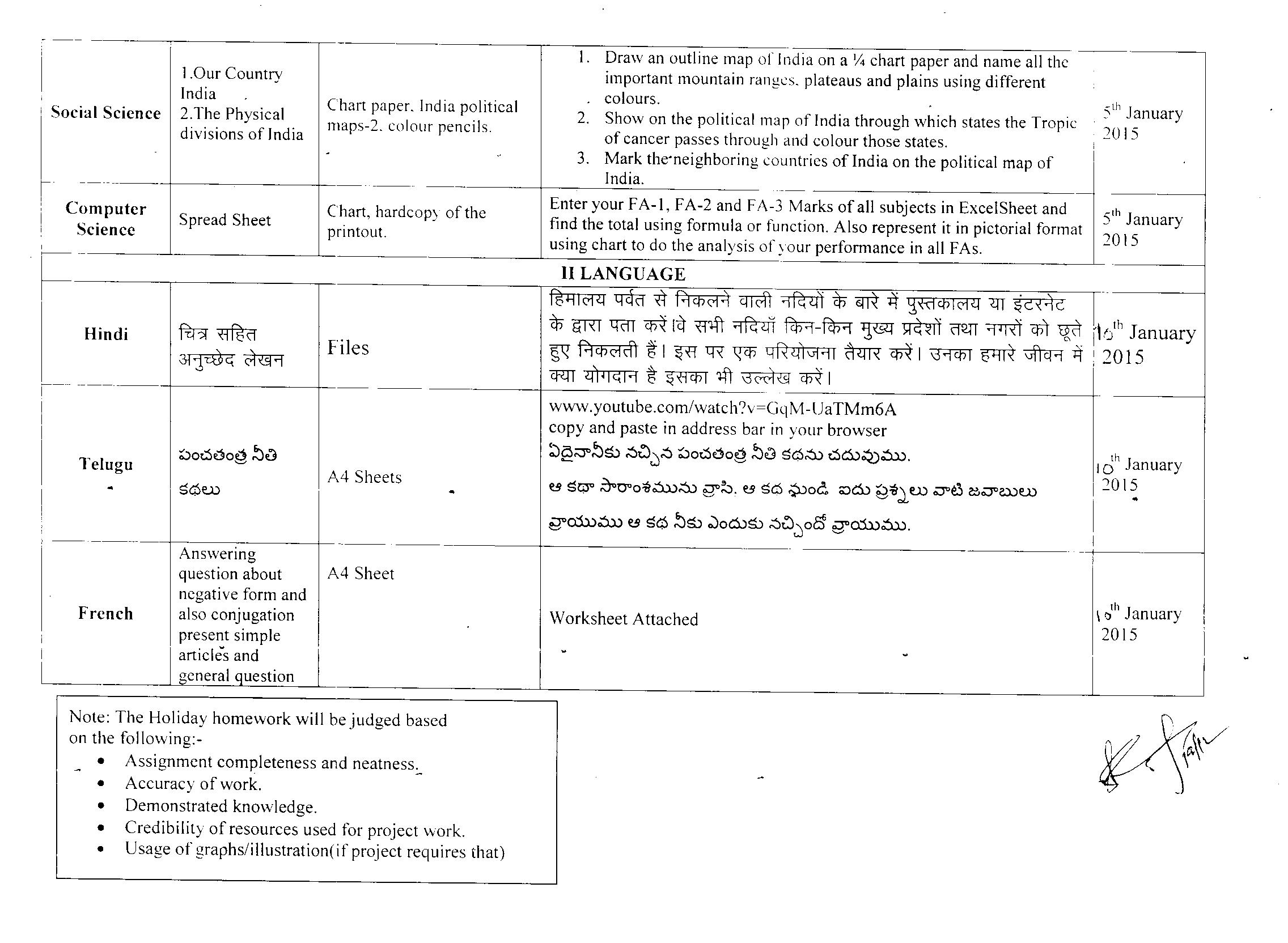 Drs International School within Holiday Hw For Grade 1