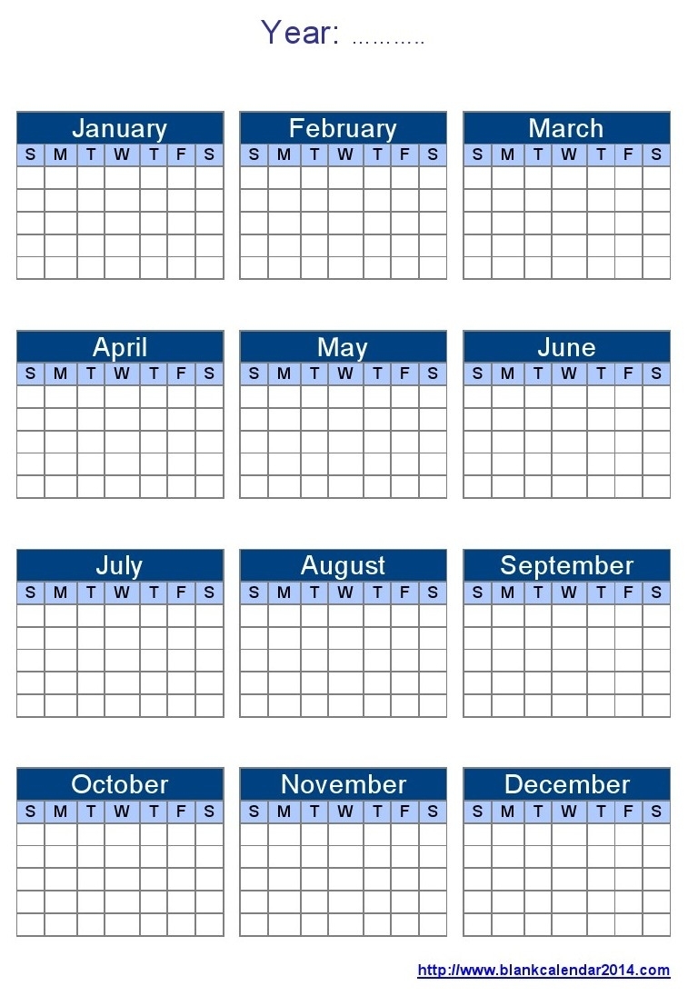 Editable Yearly Calendar | Year Printable Calendar intended for Print Yearly Calendar In Outlook