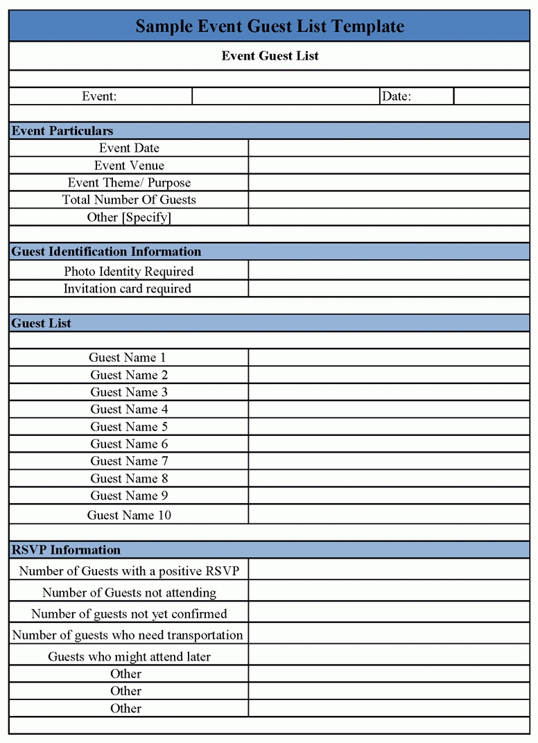 Event Budget Spreadsheetlate Guest List Xls Excel Spreadsheet intended for Event Guest List Template Excel