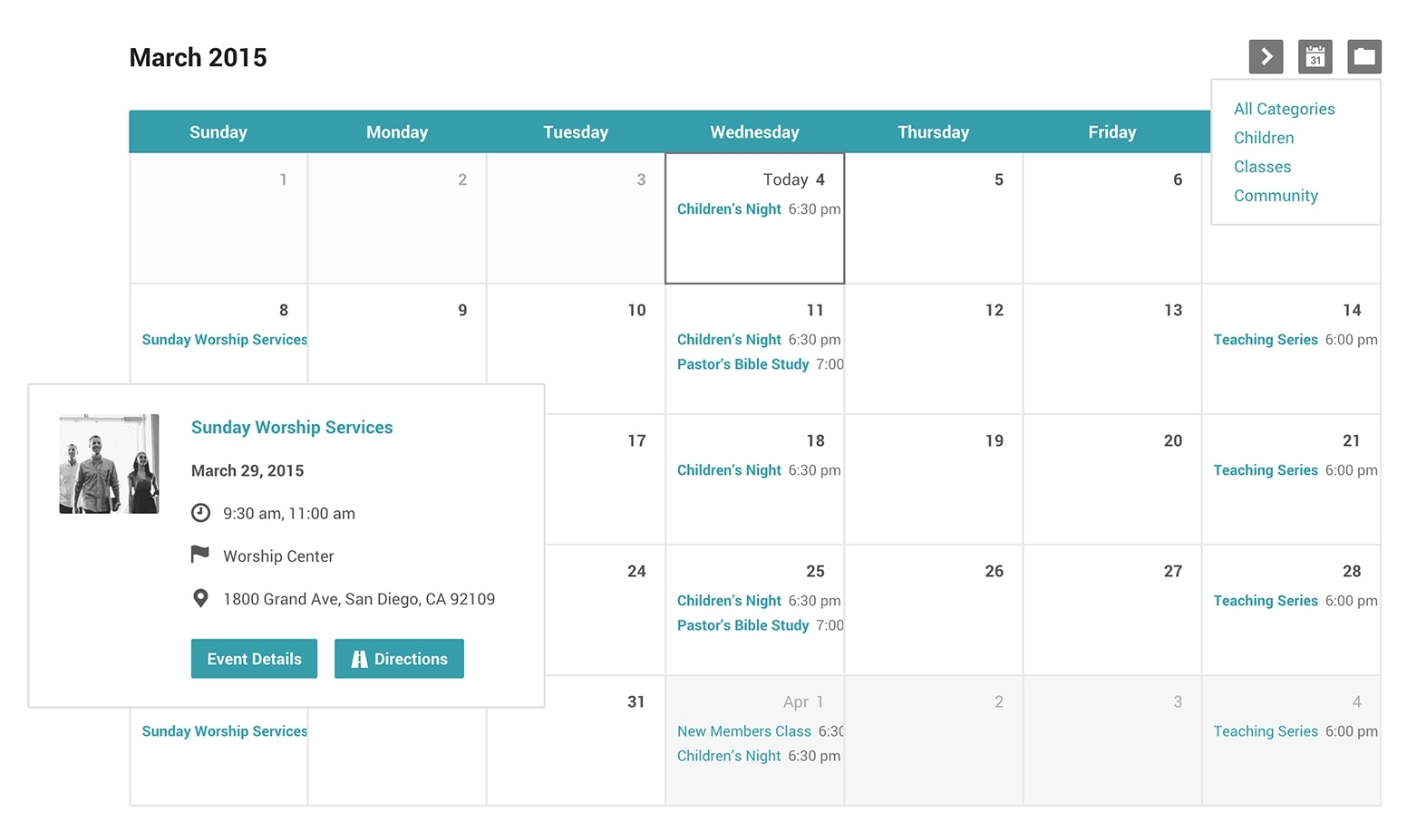 Event Calendar Template Church Events Calendar And Categories For intended for Template For An Event Calendar