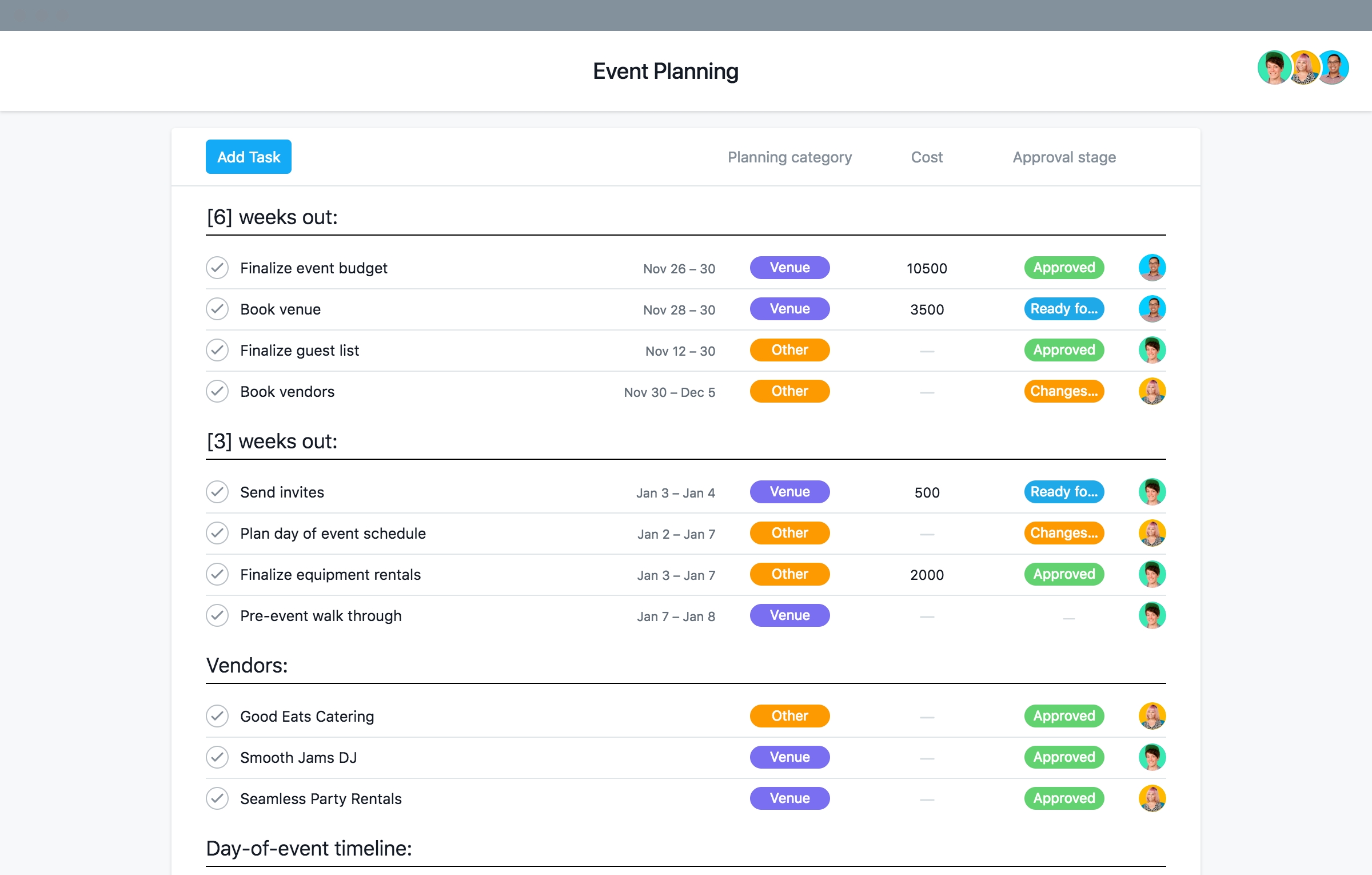 Event Planning Template With Checklists And Timeline · Asana regarding Corporate Event Planning Checklist Template