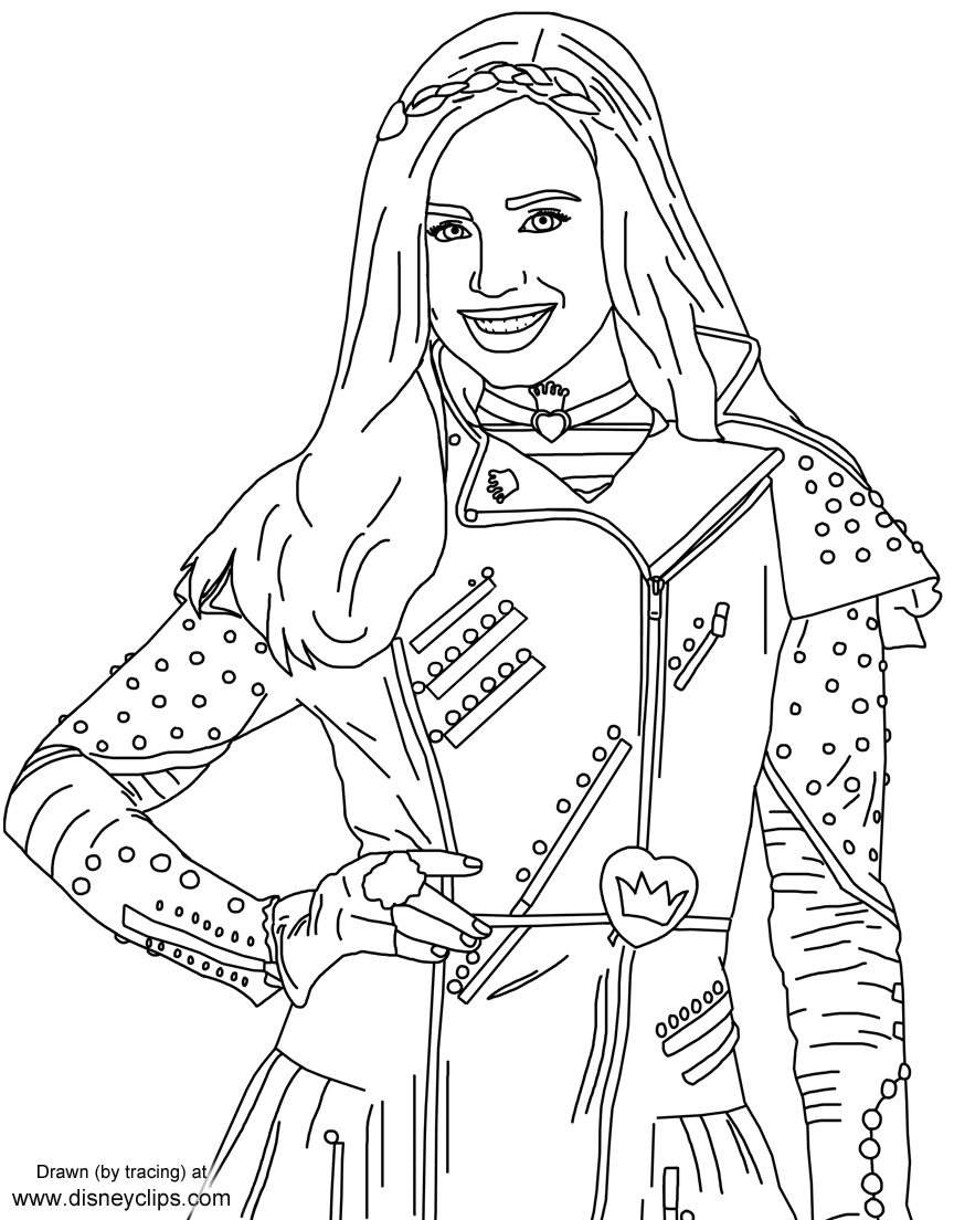 Evie From Disney&#039;s #descendants | Free Printables | Disney Coloring within Free Printables Of Descesdants 2