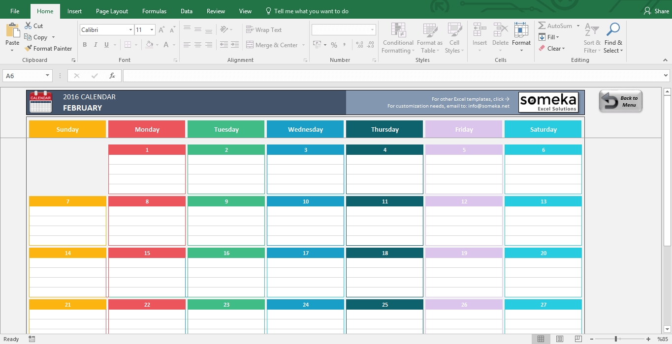 Excel Calendar Template 2019 - Free Printable Calendar within 12 Month Training Calendar Template