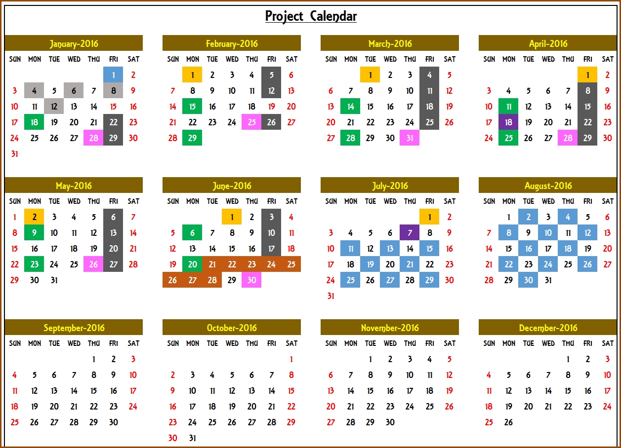 Excel Calendar Template - Excel Calendar 2019, 2020 Or Any Year inside Yearly Event Calendar Template Excel