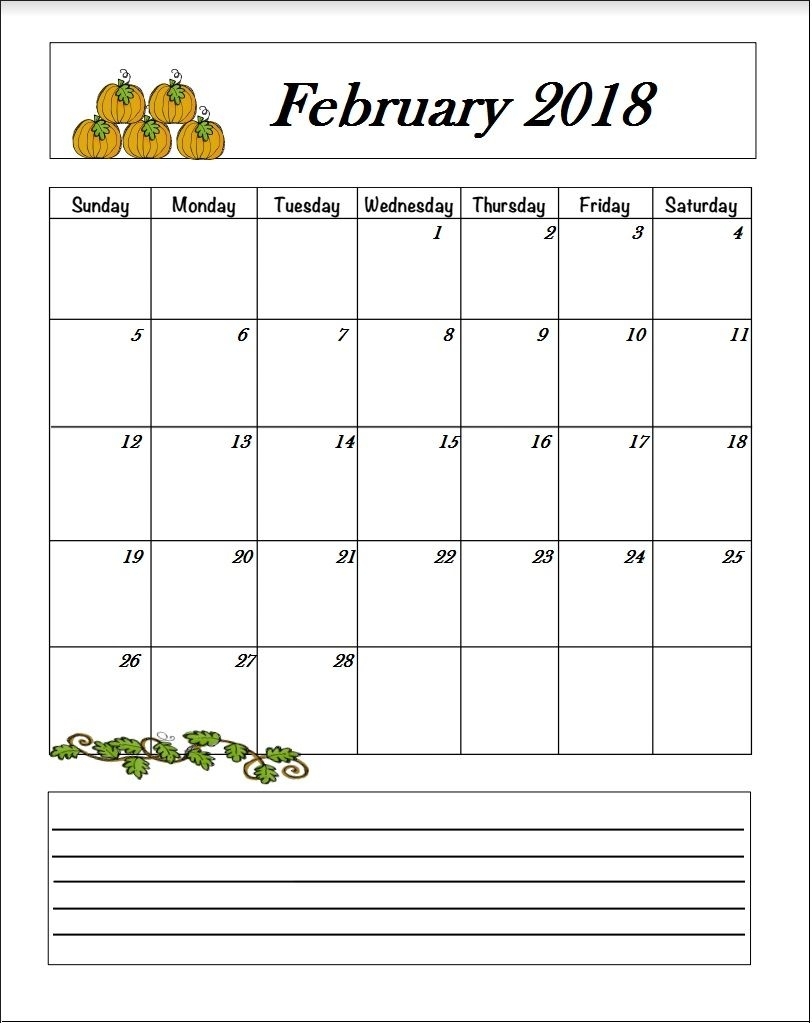 February 2018 Calendar Template | Calendar Designs | Holiday with regard to Free Printable Events Calendar Templates